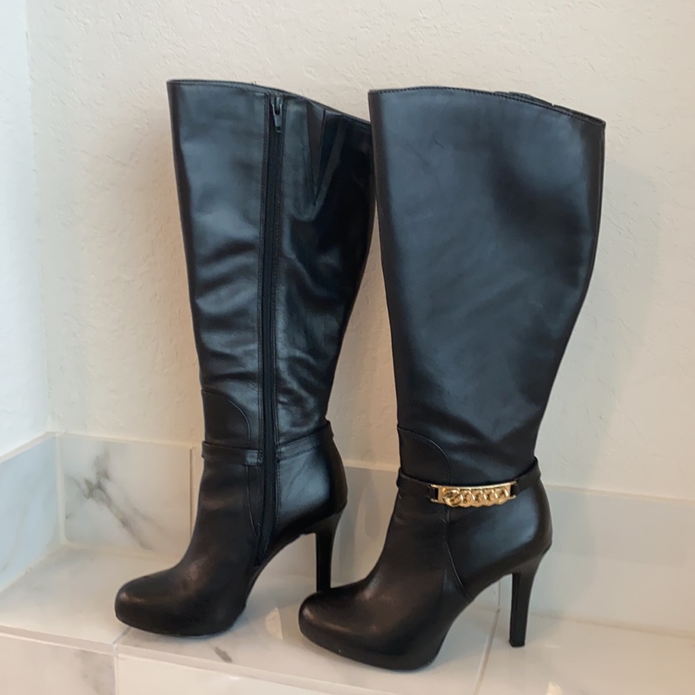 Alfani Jaymee Leather Boots size 5M